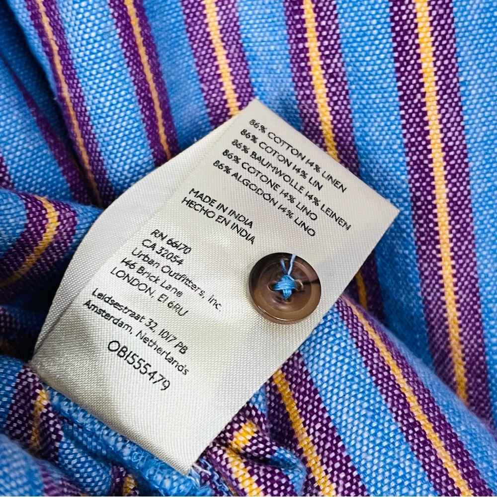 Anthropologie Pilcro Multicolor Striped Button Down Shirt size small - Picture 8 of 9